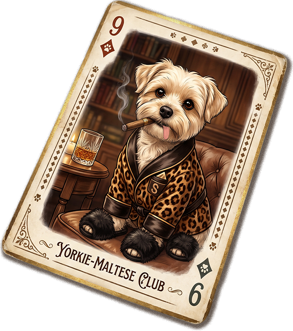 Image of a small dog lounging about and wearing furry bedroom slippers